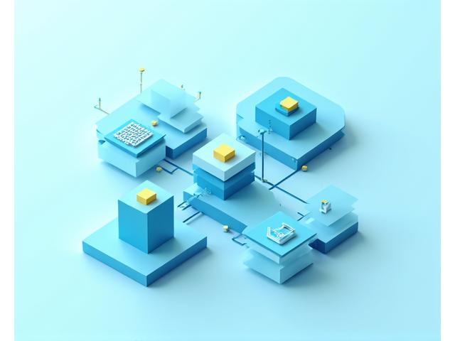 Illustration abstraite de différentes architectures de modèles d'apprentissage automatique (LLM, NLU, RAG) sous forme de blocs interconnectés.
