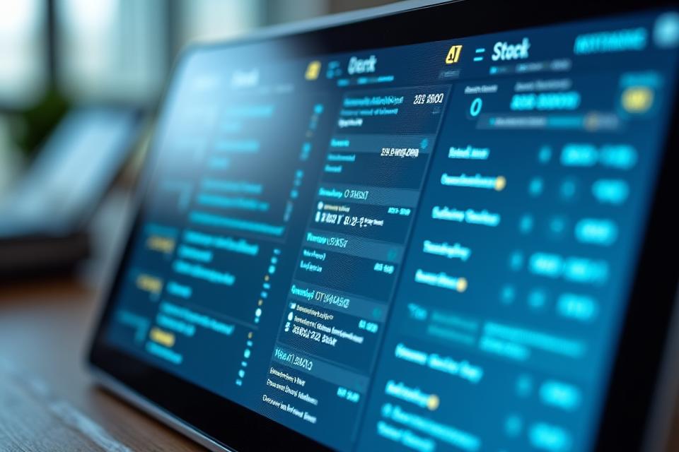 Représentation d'une checklist interactive ou d'un tableau de bord avec des scores et des priorités, symbolisant un audit heuristique d'interface IA.